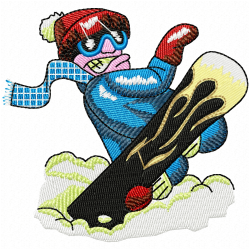 Ski Embroidery Design 8